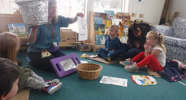 children sitting with adults